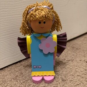 Cute and Funky Wooden Angel Decoration